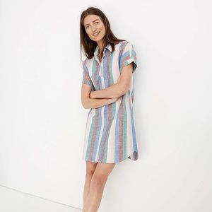 Madewell Central Shirtdress in Flagstaff Stripe Button Up Size Small